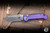 Microtech Marfione Custom Select LUDT Automatic Folding Knife Purple Haze Titanium 3.4" M390 Tanto Stonewash Serrated 1136-11MS9