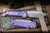 Microtech Marfione Select LUDT Gen III Automatic Purple Haze Titanium Purple Accents 3.4" M390  Clip Point Partial Serrated Stonewash 1135-11MS9