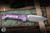 Microtech Marfione Select LUDT Gen III Automatic Purple Haze Anodized Frag Titanium Purple Accents 3.4" M390 Partial Serrated Stonewash 1135-11FRMS5