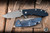 Hinderer XM-24 Tri-Way Black-Blue G10 4" S45VN Harpoon Spanto Battle Blue 2885