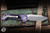 Microtech Marifione Select LUDT Automatic Folding Knife Purple Haze Titanium w/ Textured Inlay Purple Accents Double Vapor Blast 3.4" M390 Tanto Stonewash Serrated MCT1136-11MS10