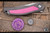Preowned-Shirogorov Quantum Ursus Titanium Pink G-10 E-Kamo Inlay 3.75" Cromax Stonewash+Bead, Hitex Chip