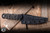 Half Face Blades Combat Filet Fixed Blade Knife Black Burlap Micarta 4" S45VN Armor Black Cerakote