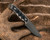 Half Face Blades Crow Jr. Fixed Blade Knife Black/White G10 5.2" S45VN Cerakote EK-2896