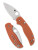 Spyderco Sage 6 Compression Lock Folding Knife Burnt Orange G10 3" REX 121 Plain Edge Satin C123GPBOR