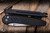 New-Protech x Peace Neighbor Avalon Folding Knife Knurled Black Aluminum 4.25" MagnaCut Drop Point Stonewash PT-PN1101