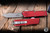 Microtech Scarab II Gen III Executive OTF Automatic Knife Standard Red Aluminum 4" M390 Tanto Stonewash 1177-10RD