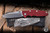 Rick Hinderer Knives EKlipse Non-Flipper 3.5" Spearpoint Magnacut Knife Red G10, Working Finish Stonewash