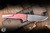 MachineWise Sonora Button Lock Folding Knife Diamonds Pink Titanium 3.35" S90V Stonewash 1742