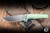 MachineWise Sonora Button Lock Folding Knife Green Ripple Titanium 3.35" S90V Stonewash 1754