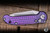 Microtech Marfione Select LUDT Folding Knife Purple Haze Anodized Frag Titanium 3.4" M390 Serrated Tanto Stonewash 1136-12FRMS5