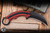 Skallywag Tactical Deep 6 Karambit Fixed Blade Knife Black/Red G10 4" 440c Hawksbill Stonewash