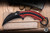 Skallywag Tactical Deep 6 Karambit Fixed Blade Knife Black/Red G10 4" 440c Hawksbill Black