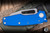 Demko Knives MGAD22 Folding Knife Blue G10 3.6" Magnacut Shark Foot EK-3030