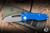 Demko Knives MGAD22 Folding Knife Blue G10 3.6" Magnacut Shark Foot EK-3030