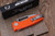 Demko Knives AD22 Folding Knife Orange G10 3" Magnacut Shark Foot