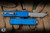 Microtech UTX-85 Gen IV OTF Automatic Knife Blue 3" M390 Apocalyptic Tanto Serrated 12334-12APBL