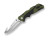 Buck 660 Large Pursuit Folding Knife Green/Black Glass Filled Nylon 4.5" 420HC Guthook Satin