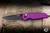 ProTech TR-3 Integrity Manual Folding Knife Relic Textured Purple Aluminum 3.5" Magnacut Drop Point DLC Black -CCKS Show Special