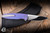 Holt Bladeworks Custom Outlaw Flipper Knife Purple Field Titanium 3.95" MagnaCut Near Mirror