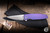 Holt Bladeworks Custom Outlaw Flipper Knife Purple Field Titanium 3.95" MagnaCut Near Mirror