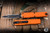 Microtech Ultratech Gen IV OTF Automatic Knife Orange Aluminum 3.5" M390 Serrated Dagger Stonewash 11224-D3OR
