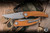 Shirogorov Knives Q95 Ursus Linerlock Flipper Knife Light Brown Micarta 3.75" Elmax Drop Point Stonewash