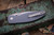Three Rivers Manufacturing ATOM Lizard Skin Slate Grey G10 3.5" MagnaCut Drop Point