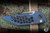 Hypercut Dharma Automatic Folding Knife Blue Skeletonized Titanium 3.2" S45VN  Tanto 2-Tone S/N:46