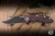 Preowned-Rick Hinderer Knives XM-18 3.5" MagnaCut Bowie Red G10, Battle Black
