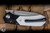 Remette RT Meteor Button Folding Knife Black Titanium Silver Carbon Fiber 3" M390 Drop Point Pearlescent RTPT-BL