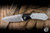 Remette RT Meteor Button Folding Knife Black Titanium Silver Carbon Fiber 3" M390 Drop Point Pearlescent RTPT-BL