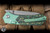 Remette RT Meteor Button Folding Knife Green Titanium Carbon Fiber 3" M390 Drop Point Pearlescent RTPT-CL