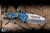 Medford Praetorian Ti Folding Knife Blue "Stained Glass" 3.75" S35VN Tumbled Tanto