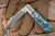 Jack Wolf Knives Gateway Barlow V2 Folding Knife Abalone  2.98" 14C28N Satin