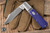 Jack Wolf Knives Gateway Barlow Folding Knife Purple G10 Sawcut 2.98" 14C28N Satin