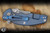 Rick Hinderer Knives Jurassic Folder Knife Triway Blue/Battle Blue G10 3.38″ MagnaCut Frontier Clip Point 