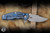 Rick Hinderer Knives Jurassic Folder Knife Triway Blue/Battle Blue G10 3.38″ MagnaCut Frontier Clip Point 