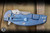 Rick Hinderer Knives Jurassic Folder Knife Triway Blue/Black/Blue Stonewash G10 3.38″ MagnaCut Frontier Clip Point 