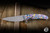 Herman Custom Knives Ishtar Folder Knife Hammered Artistic Anodizing Titanium 3.74" M390 Clip Point Stonewash