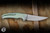 Herman Custom Knives Ishtar Folder Knife Hammered Titanium 3.74" Magnacut Drop Point Stonewash