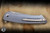 Herman Custom Knives Slim Folder Knife Titanium 3.74" M390 Clip Point Stonewash