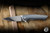 Herman Custom Knives Slim Folder Knife Tesseract Titanium 3.74" M390 Clip Point Very Shiny Stonewash
