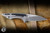 Koenig Knives Mini Goblin Frame Lock Flipper Knife Titanium/Black Micarta Inlay 3" M390 Wharncliffe Burnished Polished Flats
