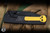 Chaves Knives Scapegoat Street Integral Folding Knife PVD Titanium/CF Magnetic Inlay 3.5" M390 Spearpoint Black PVD