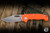 Demko Knives AD20I Slim Folding Knife Orange G10 3.6" Nitro-X7 Clip Point Stonewash