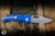 Demko Knives AD20I Slim Folding Knife Blue G10 3.6" Nitro-X7 Clip Point Stonewash