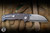 Demko Knives MGAD20XL Custom Folding Knife Anodized Titanium 4" SPG-STRIX Shark Foot Stonewash
