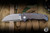 Demko Knives MGAD20XL Custom Folding Knife Anodized Titanium 4" SPG-STRIX Shark Foot Stonewash