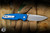ProTech TR-3 Integrity ThumbStud Manual Folding Knife Relic Textured Blue Aluminum 3.5" Magnacut Drop Point Stonewash